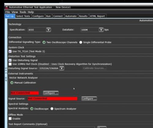 Keysight AE6910T Automotive Ethernet Tx Compliance Software