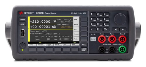 Keysight B2901B Precision Source/Measure Unit, 1ch, 100 fA resolution, 210 V, 3 A DC/10.5 A pulse
