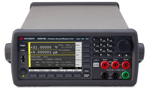 Keysight B2901CL  Precision Source/Measure Unit, 1ch, 1pA resolution, 21 V, 1.5 A