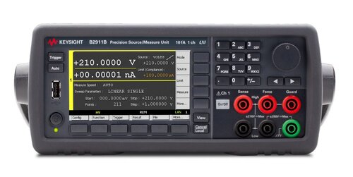 Keysight B2911C Precision Source/Measure Unit, 1ch, 10 fA resolution, 210 V, 3 A DC/10.5 A pulse