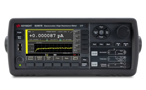 Keysight B2987C Electrometer/High Resistance Meter, 0.01 fA, 1000 V, Battery