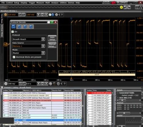 Keysight D9020AUTP High Speed Automotive Protocol Decode/Trigger Software (100BASE-T1)