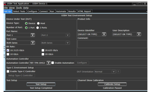 Keysight D9040USBC USB4 TX Test Application Software
