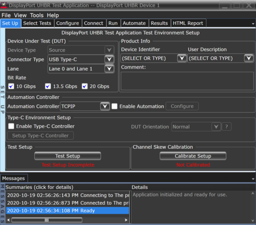 Keysight D9042DPPC DisplayPort UHBR Tx Compliance Test Software