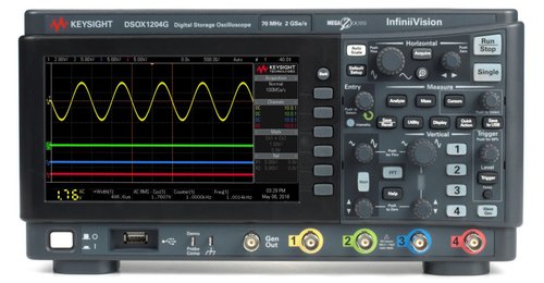 Keysight DSOX1204G Oscilloscope: 70/100/200 MHz, 4 Analog Channels with function generator