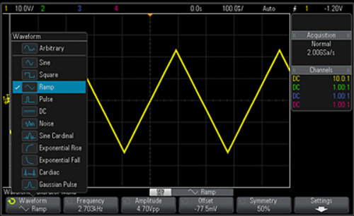 Keysight DSOX3WAVEGEN WaveGen 20 MHz Function/Arbitrary Waveform Generator