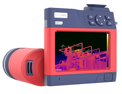 FOTRIC P5-DualView L25/L12 High-Performance Thermal Camera w. auto focus. Thermal resolution 384*288, lens 25+12°