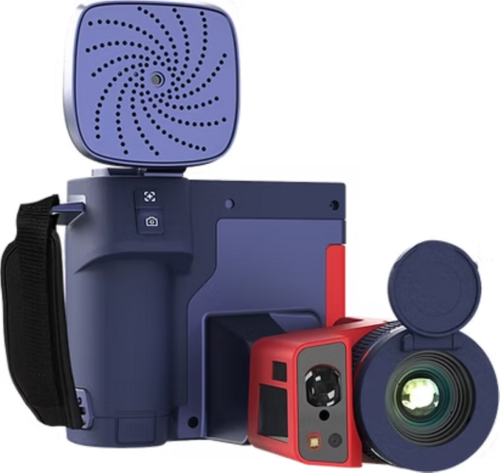 FOTRIC P7 MiX-DualView L25/L7 AcouTherm Camera w. auto focus. Thermal resolution 640*480, 162 MEMS, lens 25+7°