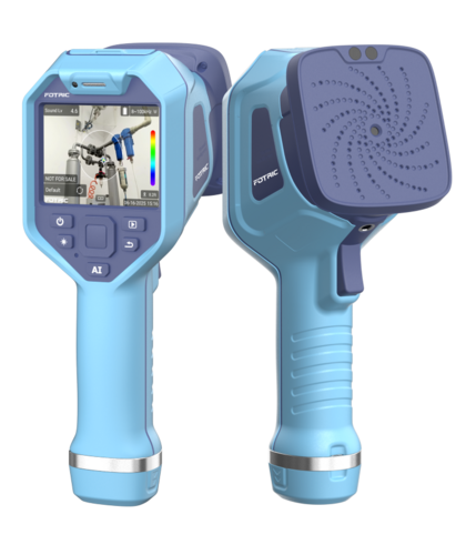 FOTRIC TD2e Acoustic Imaging Camera Kit w. 64 MEMS Digital Microphones. Frequency range 2 to 100kHz. Includes bag and 2 batteries.
