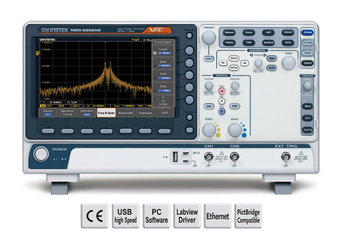 GW-INSTEK MDO-2202A 200 MHz 8\', 2CH, 2GSa/s, 20 MHz Memory Length + Spectrum Analyzer