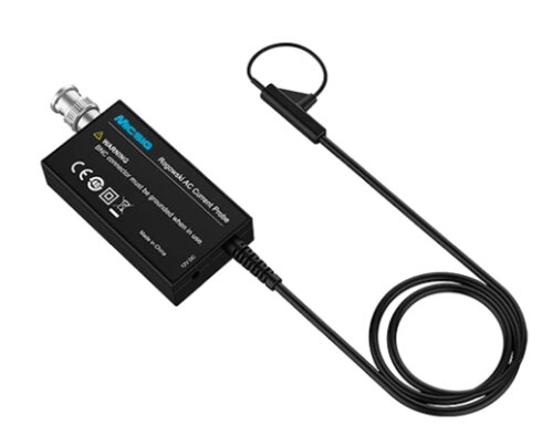 Micsig RCP6000XS-80 Rogowski current probe. Peak Current 6000 Apk, 4 Hz-30 MHz, Sensitivity 1 mV/A (1000X), Peak di/dt 70 kA/?s, Coil diameter 1.6 mm; length 80 mm