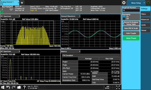 Keysight N9093EM0E Radio Test: Basic Analog Measurement Application