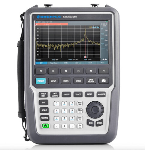 R&S ZPH-02 Cable Rider, Handheld cable and antenna analyzer, 2 MHz to 3 GHz. One port model.