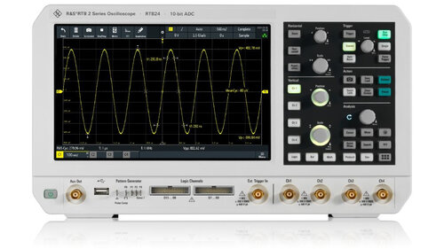 R&S RTB22-70 Digital 2 channel oscilloscope, 70 MHz bandwidth up to 2,5 GSa/s, up to 20MSa, includes 10 bit RTB®-B6 ARB Generator and RTB®-K15 History and segmented memory