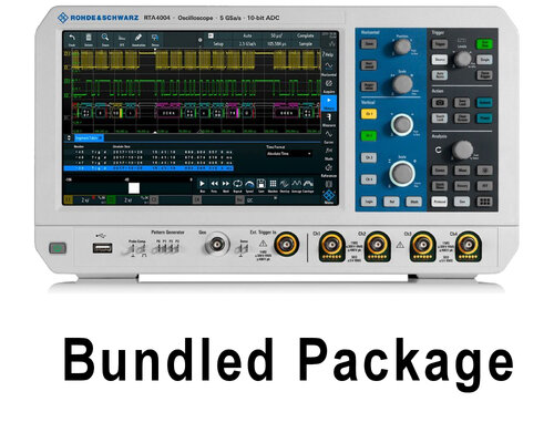 R&S RTA4K-COM4 Bundled Oscilloscope RTA4004, MSO, 1 GHz (Includes MSO, ARB and RTA-PK1 Application Bundle)