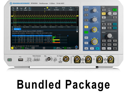 R&S RTM3K-34 Bundled RTM3004 digital oscilloscope 4 channels, 350 MHz BW