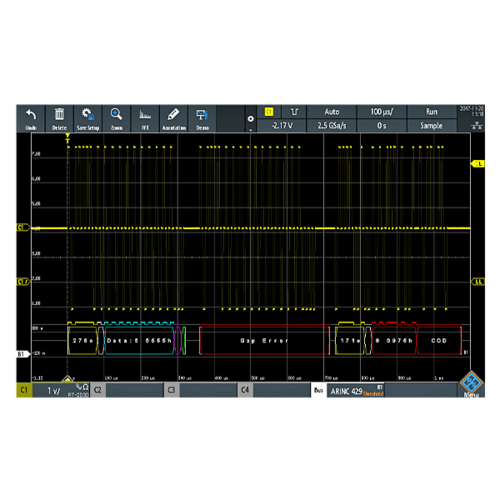 R&S RTM-K7 ARINC 429 serial triggering and decoding for RTM3000 models (software license)