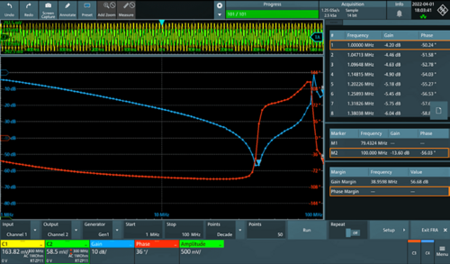 R&S MXO5-K36 Frequency & Impedance analysis Range: Up to 100 MHz Source: Internal generator B6 required for  MXO 5 Series oscilloscope (software license)