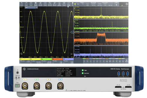 R&S MXO54C 4 channel oscilloscope bandwidth 350 MHz upgradable bandwidth to 500 MHz, 1 GHz, and 2 GHz
