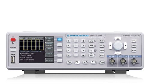 R&S HMF2525 Arbitrary Function Generator, 10µHz to 25MHz, 5mV to 10V (Vpp) at 50Ohm, USB/RS-232