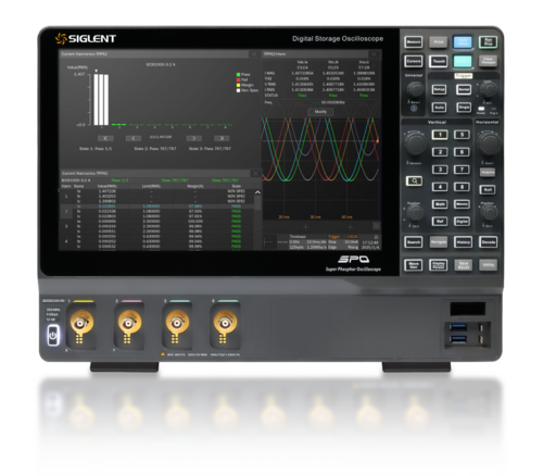 Siglent SDS5034X HD 4-ch, 350 MHz, 5 GSa/s, 12-bit, 2.5 Gpts/ch memory, digital oscilloscope