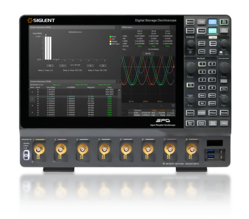 Siglent SDS5038X HD 8-ch, 350 MHz, 5 GSa/s, 12-bit, 2.5 Gpts/ch memory, digital oscilloscope