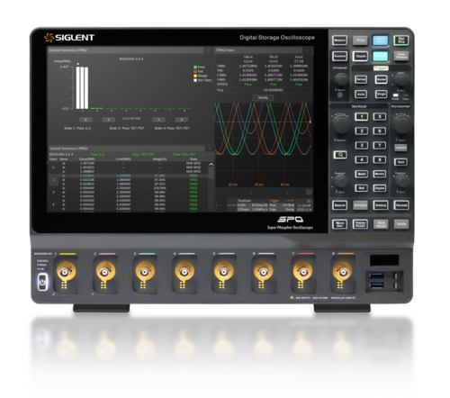 Siglent SDS5108X HD 8-ch, 1 GHz, 5 GSa/s, 12-bit, 2.5 Gpts/ch memory, digital oscilloscope