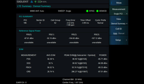 Siglent SG-SHA860-LTE LTE TDD/FDD OTA Measurement